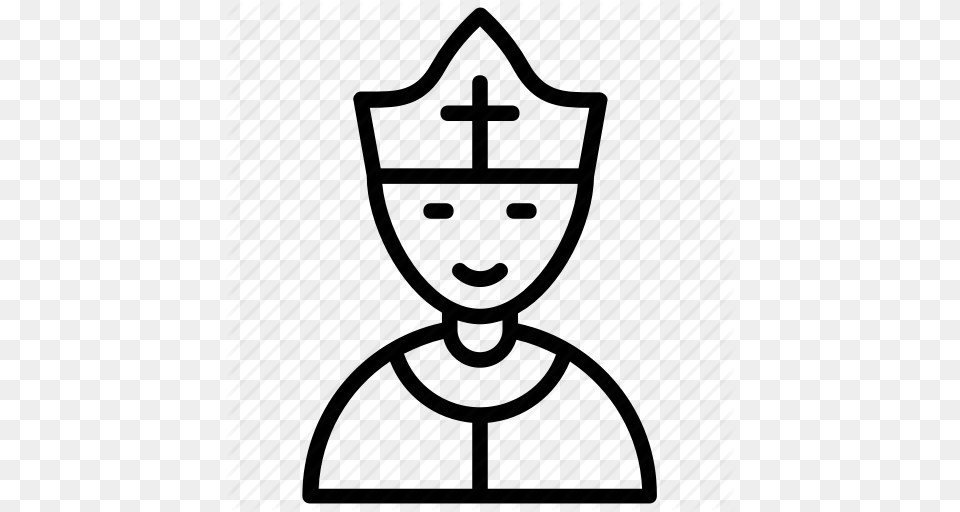 Bishop Hat Catholic Pope Pope Hat Rome Bishop Icon, Glass Free Png