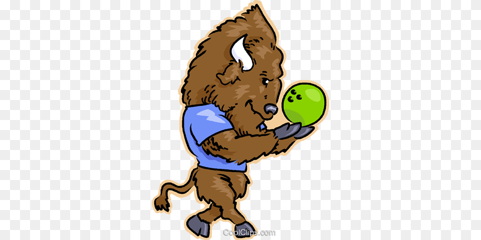 Bison Bowling Royalty Free Vector Clip Art Illustration, Baby, Person, Face, Head Png Image