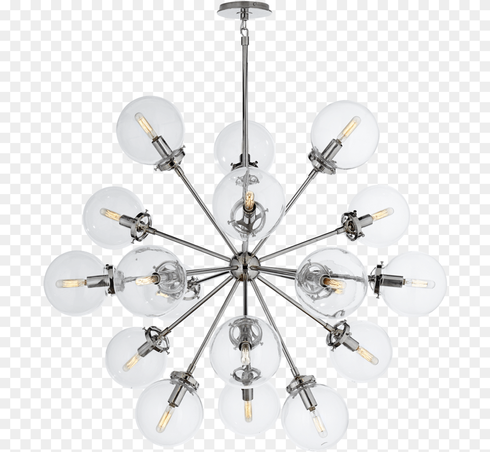Bistro Medium Round Chandelier In Polished Nickel With Visual Comfort S 5271pn Cg Ian K Fowler Modern Bistro, Lamp Free Png Download