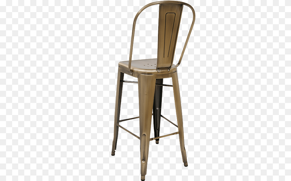 Bistro Style Metal Bar Stool In Brass Finish Brass Metal Bar Stools, Furniture, Chair Free Png