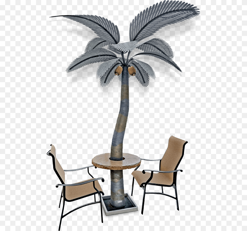 Bistro Table Chair, Palm Tree, Plant, Tree, Furniture Png Image