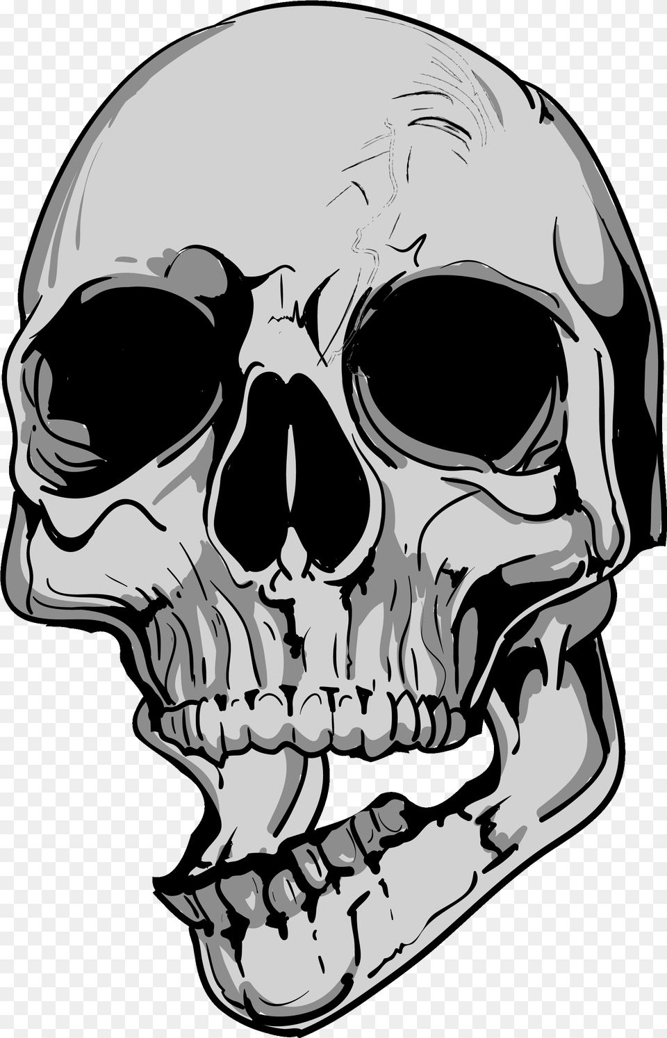 Bit 72 Dpi 1959 X 2996 195 Kb Skull Drawing Mouth Open, Person, Stencil, Art, Face Free Png Download