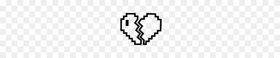 Bit Broken Heart Icons Noun Project, Gray Png Image