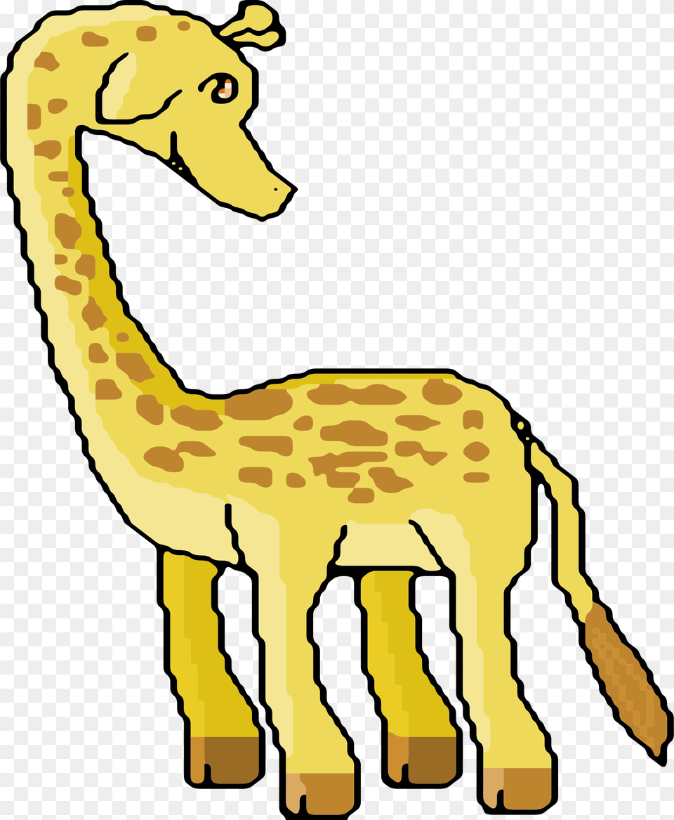 Bit Giraffe Clip Arts Pixel Art Jirafa, Animal, Mammal, Adult, Male Free Transparent Png