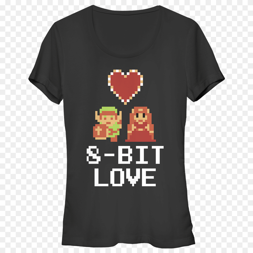 Bit Heart Legend Of Zelda 8bit Link Transparent Disney Shirt, Clothing, T-shirt, Qr Code Png