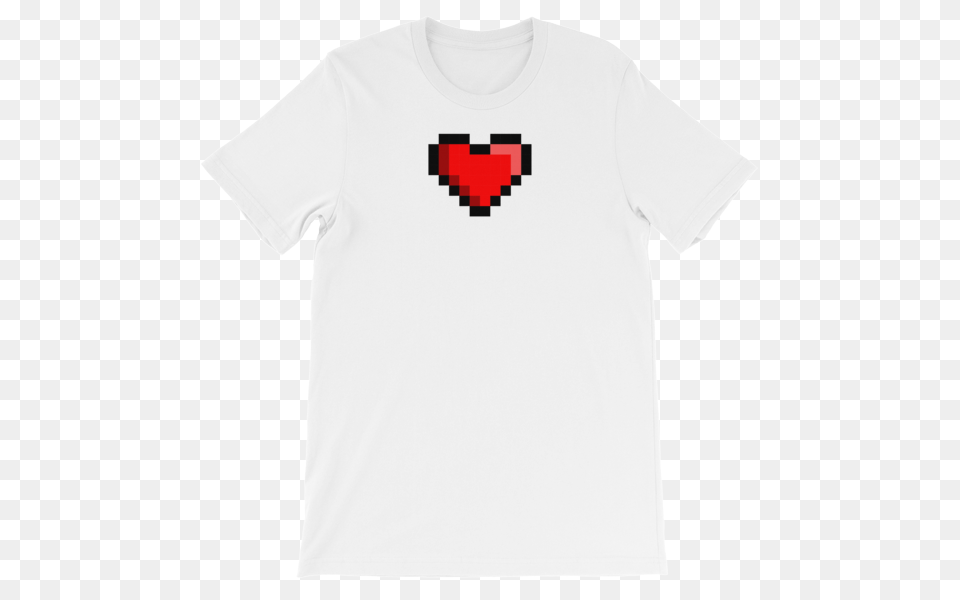 Bit Low Res Heart, Clothing, T-shirt, Shirt, Symbol Free Png Download