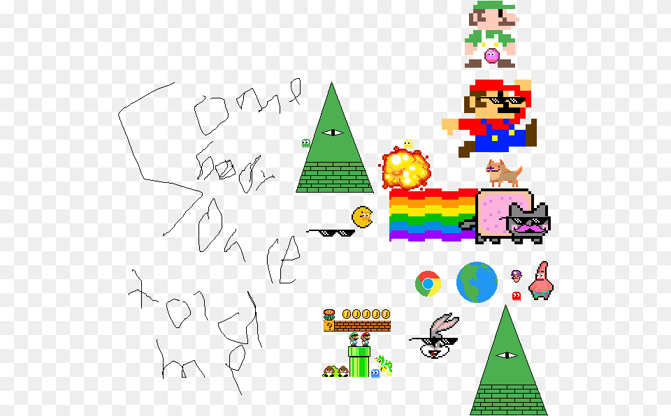 Bit Mario, Triangle, Person Png Image