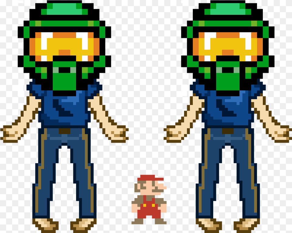 Bit Mario Clipart Pixel Art Halo, Person, Clothing, Pants Free Png Download