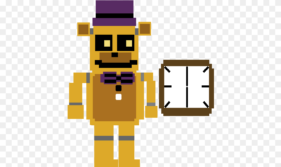 Bit Night 8 Bit Fredbear Plush Png Image