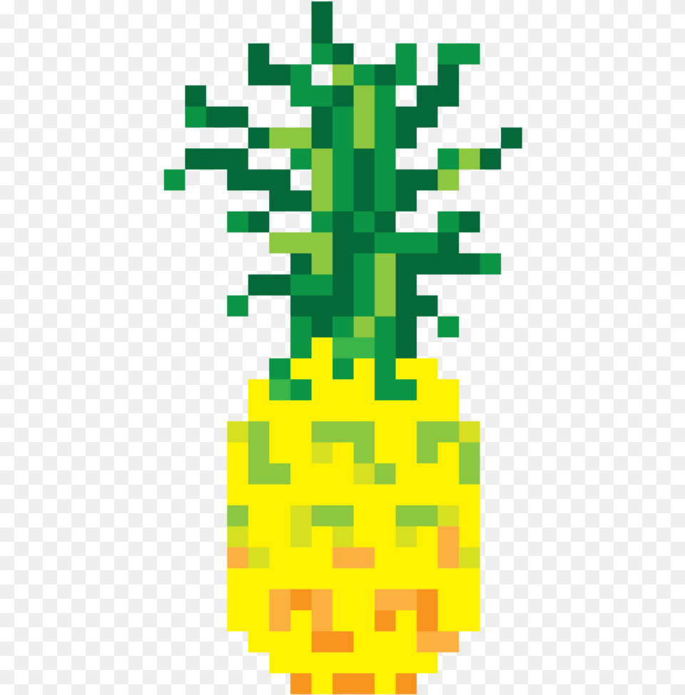 Bit Pineappleu0027 Pineapple 8 Bit Clipart Full Size Minecraft Pineapple Pixel Art, Graphics Png Image
