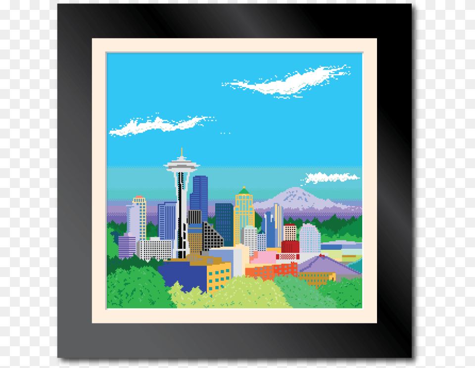 Bit Seattle, City, Art, Painting, Metropolis Free Transparent Png