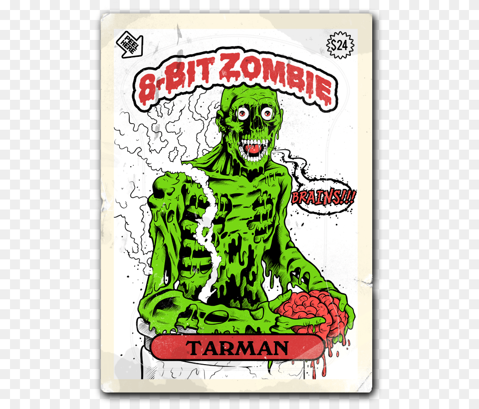 Bit Zombie Tarman Return Of The Living Dead Stencil, Book, Comics, Publication, Person Free Png