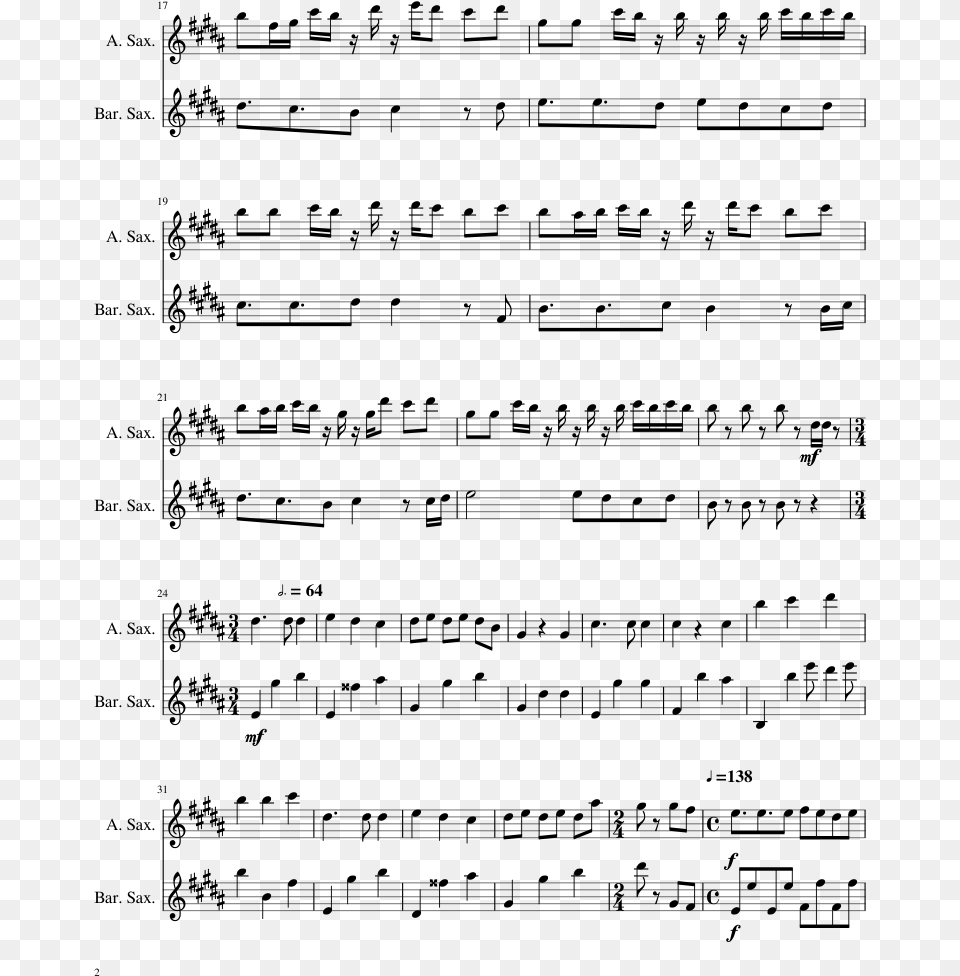 Bitch Lasagna Flute Sheet Music, Gray Free Png Download