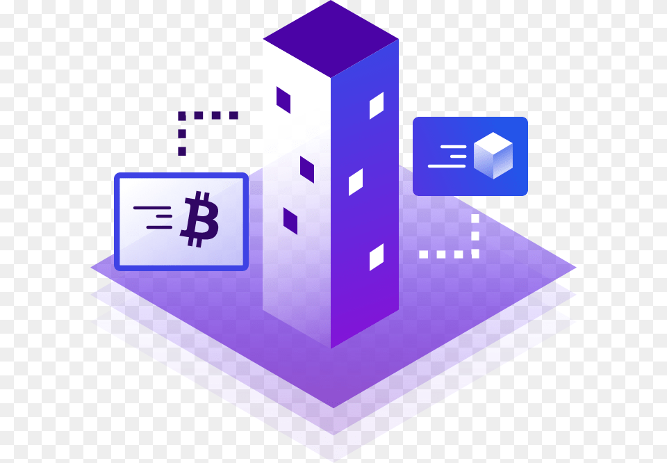 Bitcoin, Art, Graphics, Purple, City Free Png Download