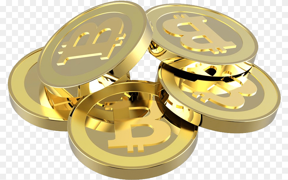 Bitcoin Bitcoins Background, Gold, Treasure Free Transparent Png