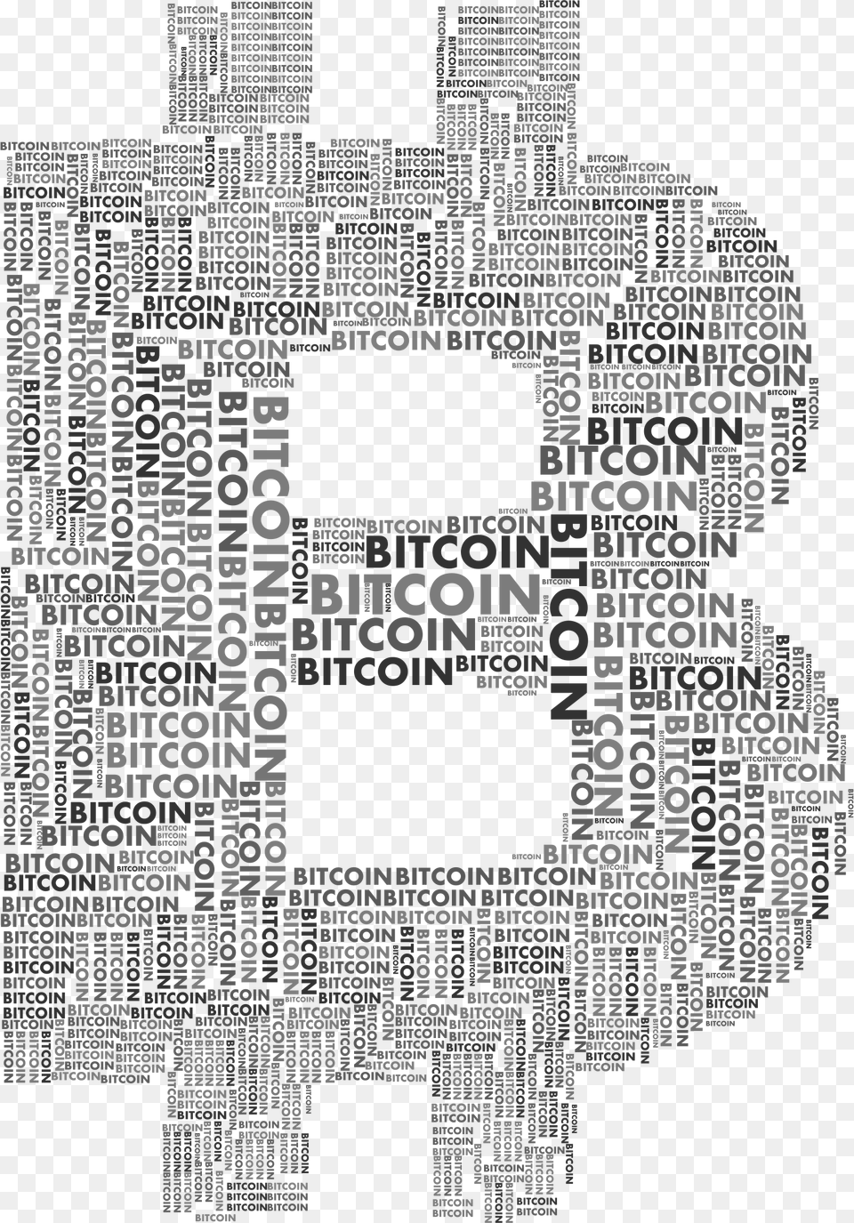 Bitcoin Black And White, Pattern, Art Png Image