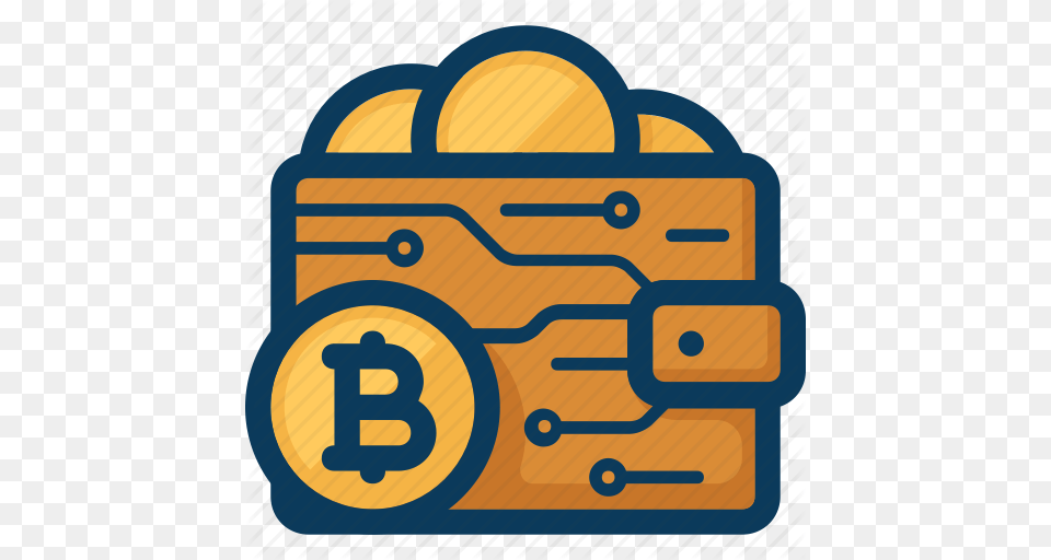 Bitcoin Blockchain Coin Cryptocurrency Currency Wallet Icon, Treasure, Road Sign, Sign, Symbol Free Transparent Png