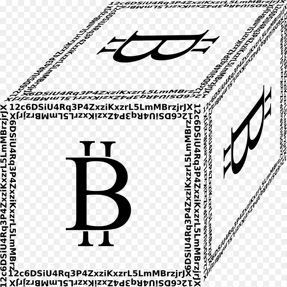 Bitcoin Blocks, Gray Free Png
