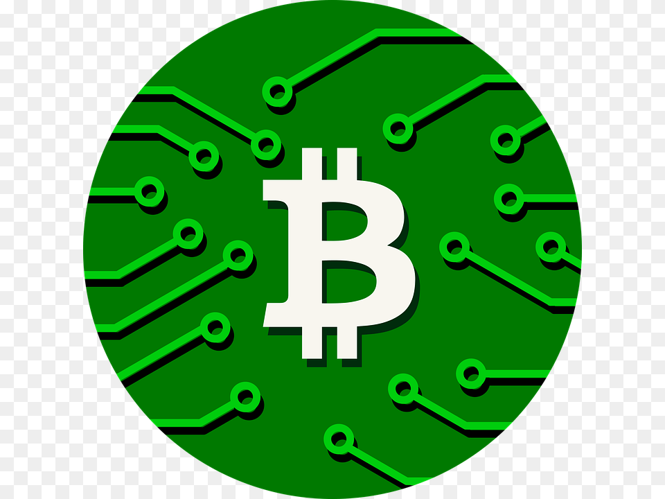 Bitcoin Btc Krypto Currency Future Money Coins Clipart Bitcoin, Green, Electronics, Hardware Free Transparent Png