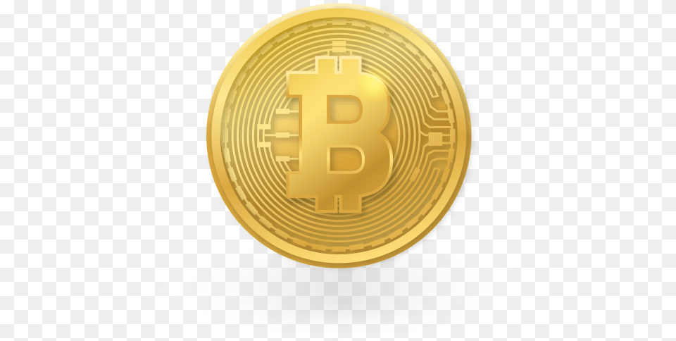 Bitcoin Circle, Gold, Coin, Money Free Png Download