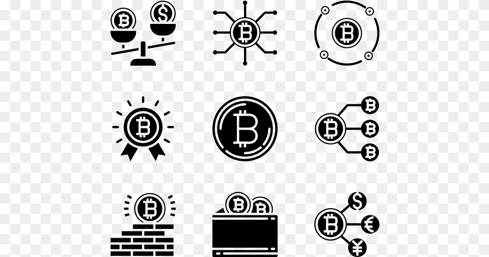 Bitcoin Circle, Gray Free Png
