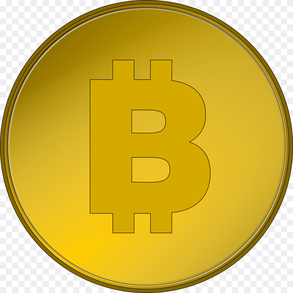 Bitcoin Clipart, Gold, Disk Free Png Download