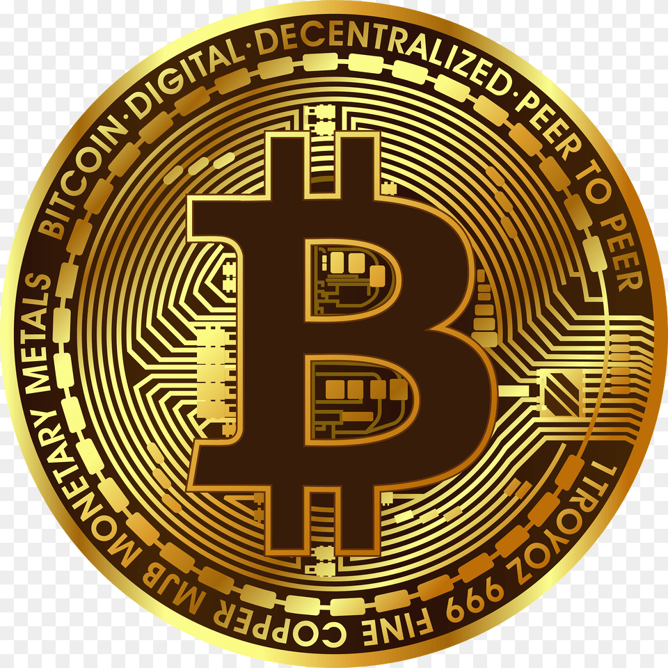 Bitcoin Clipart, Emblem, Logo, Symbol, Disk Free Transparent Png