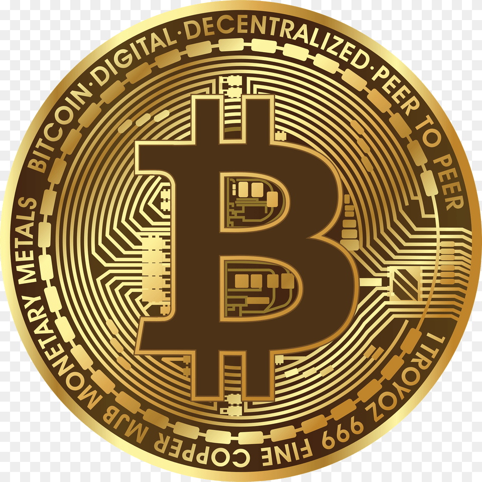 Bitcoin Clipart, Logo, Emblem, Symbol, Disk Png Image