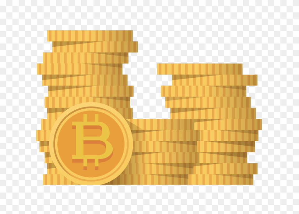 Bitcoin Coin Stack Almond Biscuit, Logo, Bulldozer, Machine Free Png