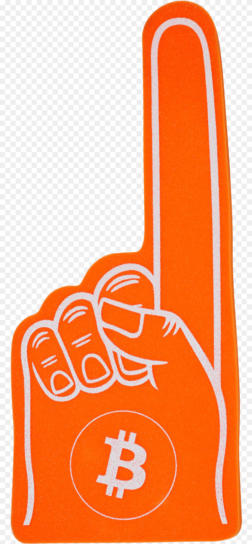 Bitcoin Foam Finger Sign, Body Part, Hand, Person Free Png
