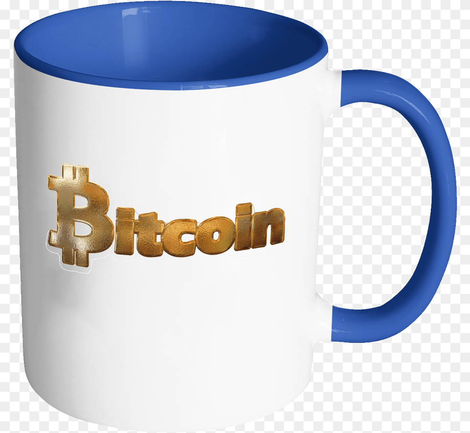 Bitcoin Gold Logo Accent Mug Beer Stein, Cup, Beverage, Coffee, Coffee Cup Free Png