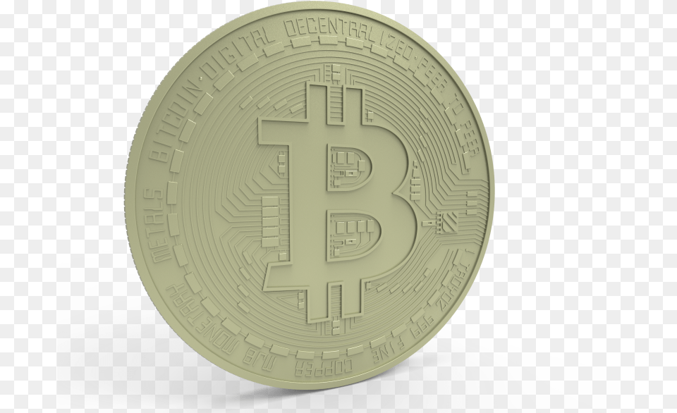 Bitcoin High Detailed Design For 3d Machining Coin, Money Free Png Download