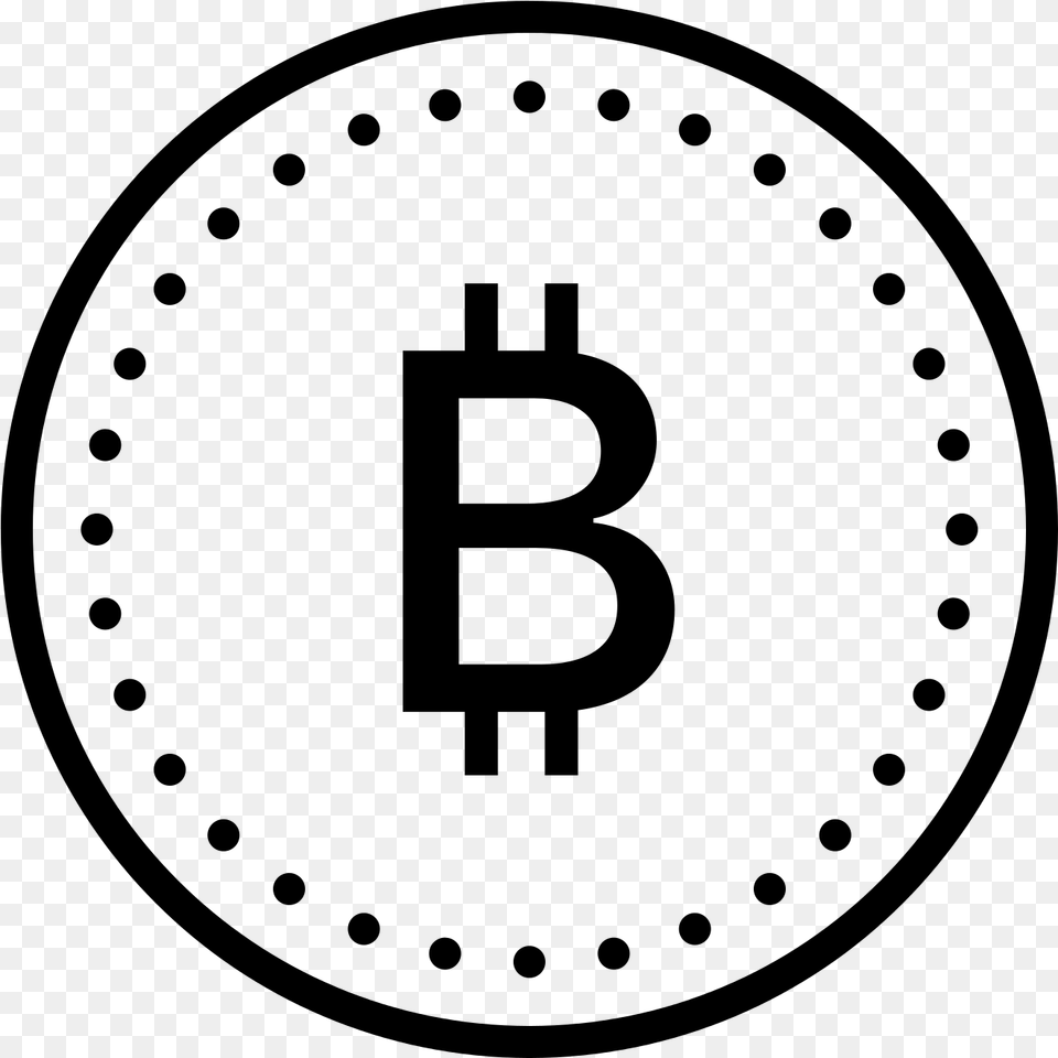 Bitcoin Icon Android Dot Round, Gray Free Transparent Png