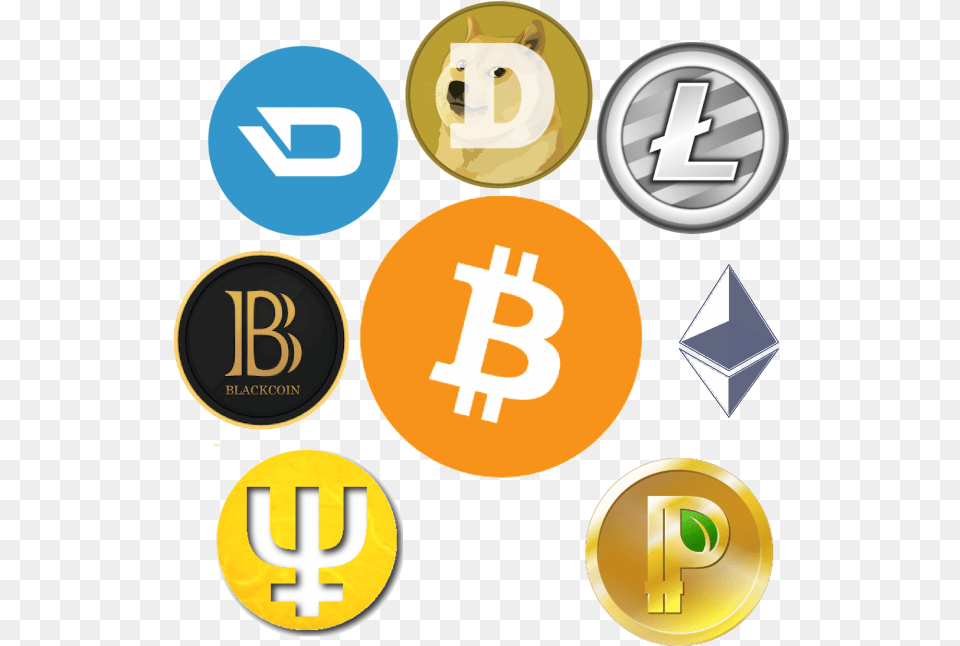 Bitcoin Litecoin Ethereum Logo, Symbol, Badge, Text Png Image