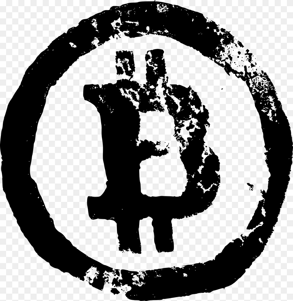 Bitcoin Logo, Gray Png