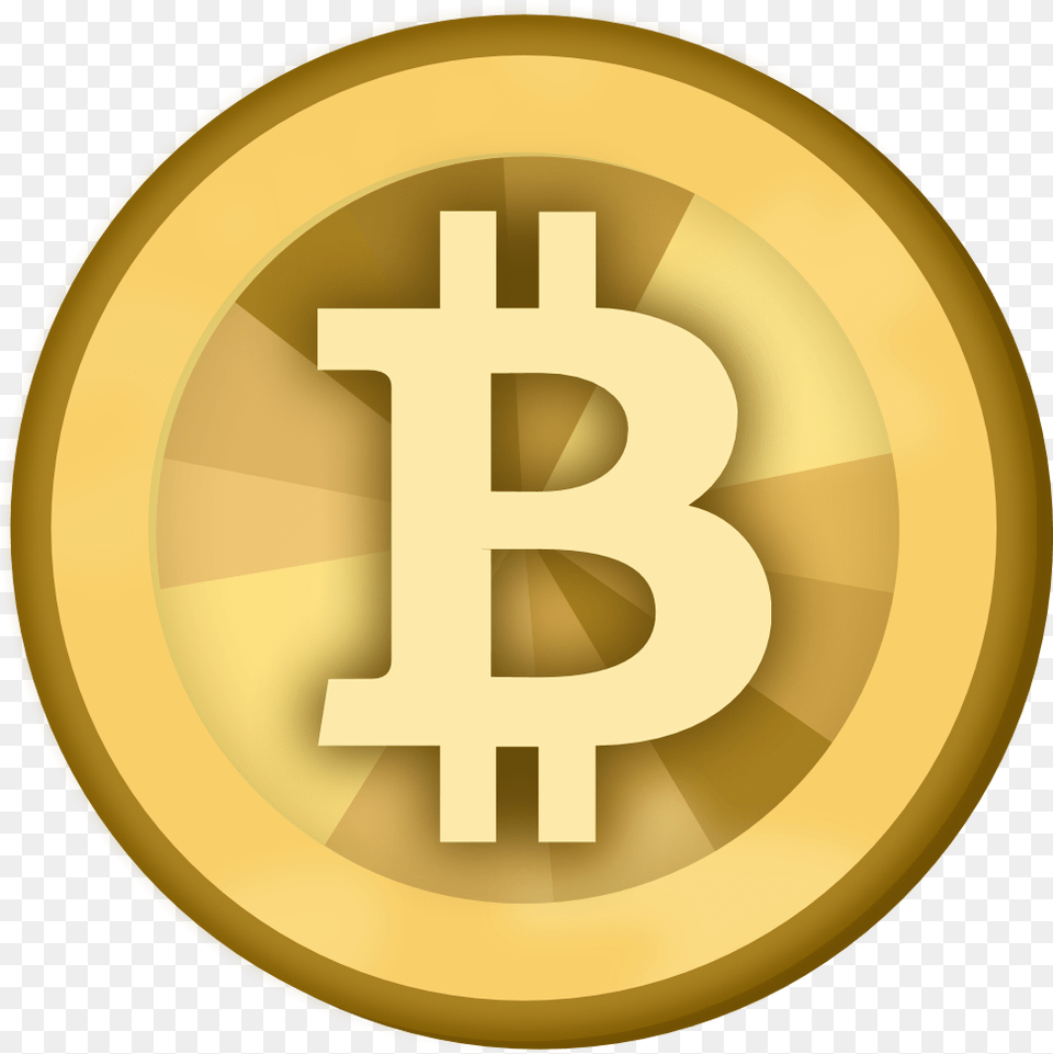 Bitcoin Logo Photo, Gold, Text, Disk Free Png Download