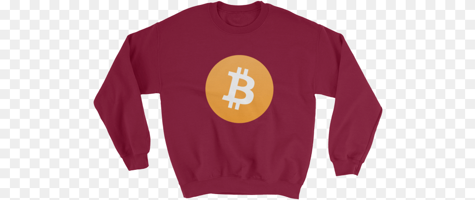 Bitcoin Logo Sweatshirt Cup Of Tae Bts, Clothing, Knitwear, Long Sleeve, Sleeve Png Image