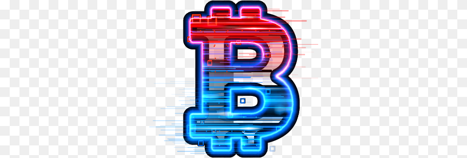 Bitcoin Logo Tp Graphic Design, Light, Neon Free Transparent Png