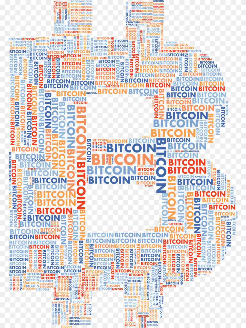 Bitcoin Logo Word, Pattern Free Png