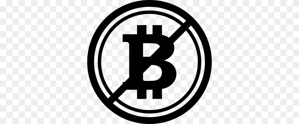 Bitcoin Not Accepted Symbol With A Slash Vectors Logos, Gray Free Png