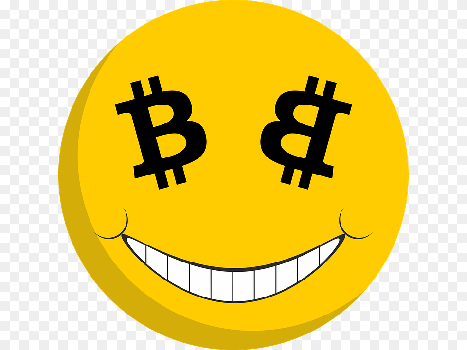 Bitcoin Smiley Currency Money Bitcoin Smiley, Symbol, Logo, Badge, Text Free Png Download