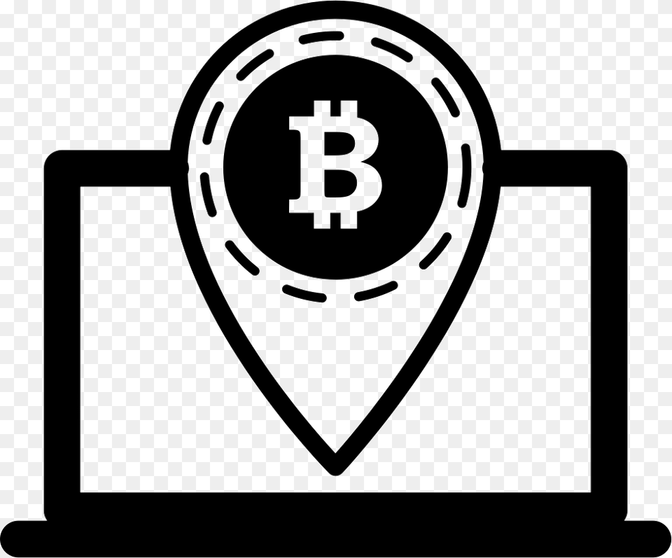 Bitcoin Symbol Placeholder In Laptop Bitcoin Interest, Stencil, Logo, Person Free Transparent Png