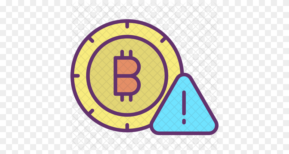 Bitcoin Warning Sign Icon Time Watch Icon, Disk Free Transparent Png