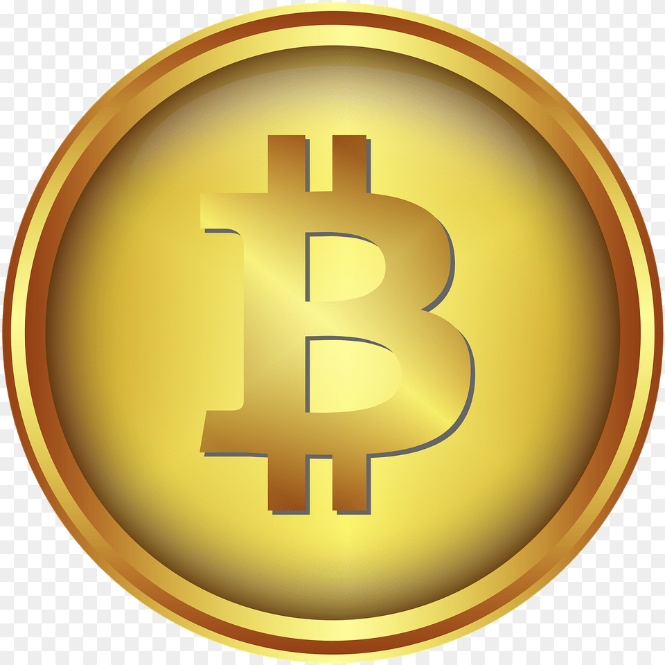 Bitcoincurrencycoinmoneybank Image From Needpixcom Bitcoin Gold Logo, Disk Free Transparent Png