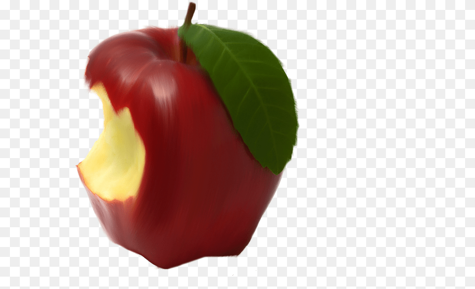 Bite Apple Transparent Half Eaten Apple, Food, Fruit, Plant, Produce Free Png Download