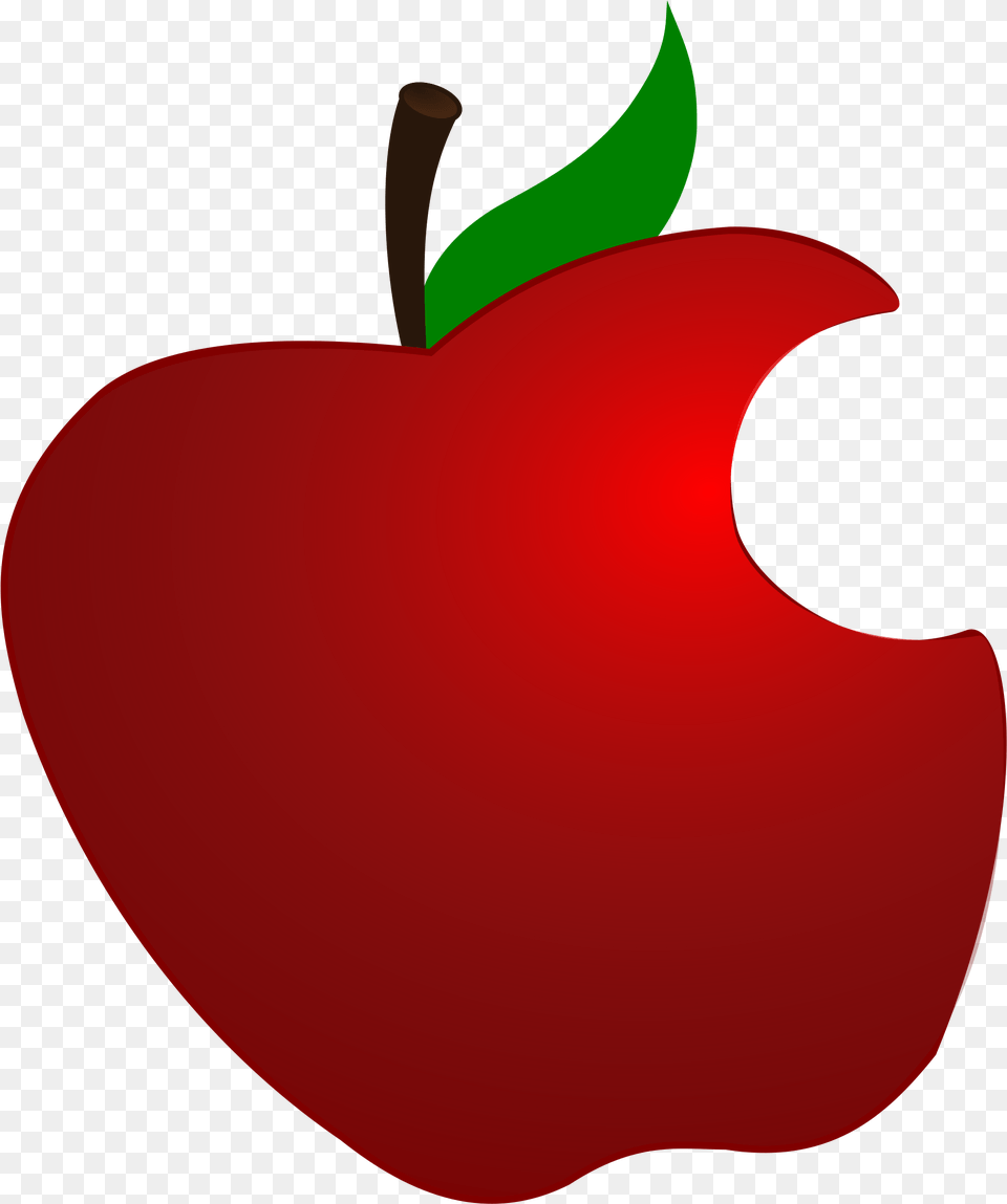 Bite Mark Clip Art Apple With Apple With Bite Clipart, Food, Fruit, Plant, Produce Free Png