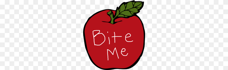Bite Me Apple Clip Art, Food, Fruit, Plant, Produce Free Png