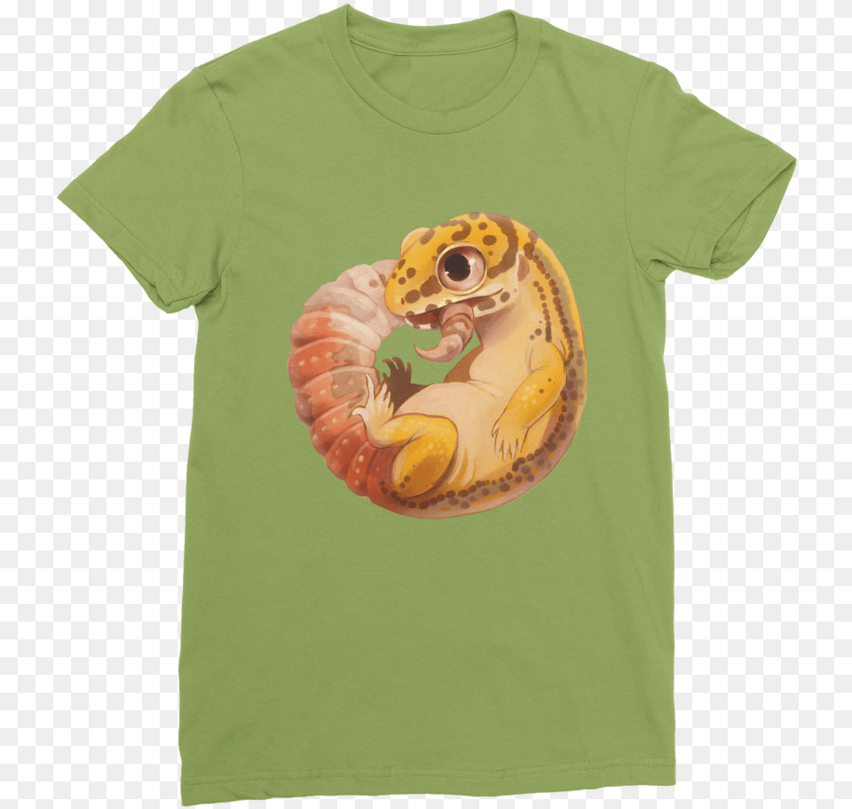Biting Tail Leopard Gecko Women39s T Shirt Just Cant Tshirt, Clothing, T-shirt, Animal, Dinosaur Free Png