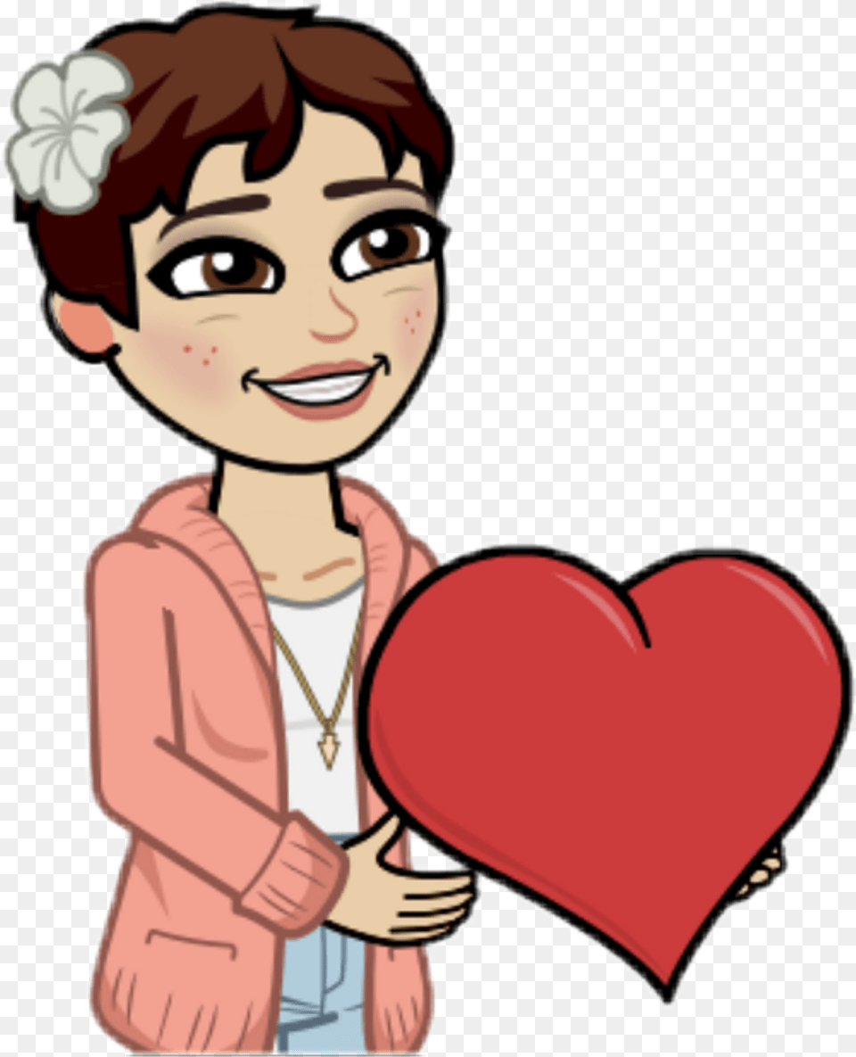 Bitmoji Mybitmoji Snapchat Emoji Snap Love Heart Red Bitstrips, Face, Head, Person, Baby Png Image