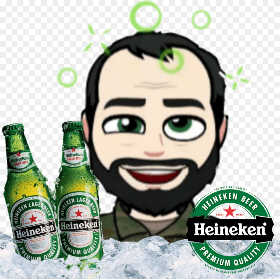 Bitmoji Snapchat Snap Bitmojisnap Heineken Cerveja Beer Bottle, Alcohol, Liquor, Lager, Beverage Free Transparent Png